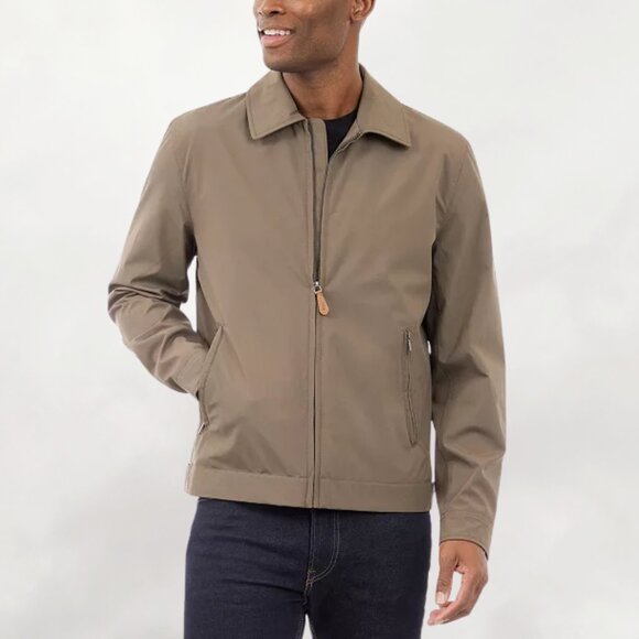 NWT - London Fog Auburn Light Weight H20-Resistant Zip Front Golf Jacket - Olive - Picture 4 of 5